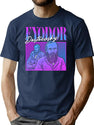 Fyodor Dostoevsky 90S Bootleg Bootleg Graphic T-Shirt - Navy