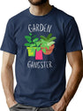 Garden Gangster Shirt Retro Vintage Funny Gardening Vegan Vegetarian T-Shirt for Men & Women, T-Shirts Graphic Tee - Navy