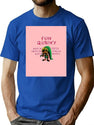Geeky Design Bootleg Graphic T-Shirt - Blue