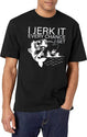 Generic I Jerk It Every Chance I Get Funny Fishing Black T-Shirt - White