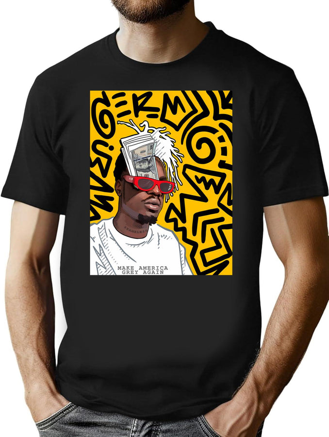 Germ - Make America Gray Again Bootleg Graphic T-Shirt - Black