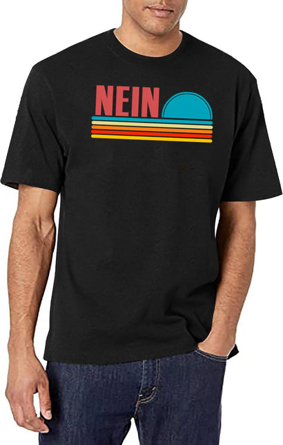 German Nein Souvenir Oktoberfest No Sunset Germany Vintage T-Shirt for Men & Women, T-Shirts Graphic Tee - Black