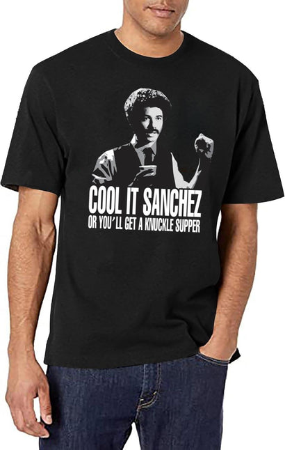 Gifts For Women Light Blue Cool It Sanchez Vintage Retro T-Shirt for Men & Women, T-Shirts Graphic Tee - Black