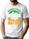 Ginger Lives Matter Four Leaf Clover Vintage St Patrick Day T-Shirt for Men & Women, T-Shirts Graphic Tee - White