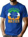 Ginger Lives Matter Four Leaf Clover Vintage St Patrick Day T-Shirt for Men & Women, T-Shirts Graphic Tee - Blue