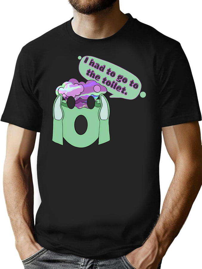 Go To The Toilet - Funny Bad Translation Bootleg Graphic T-Shirt - Black
