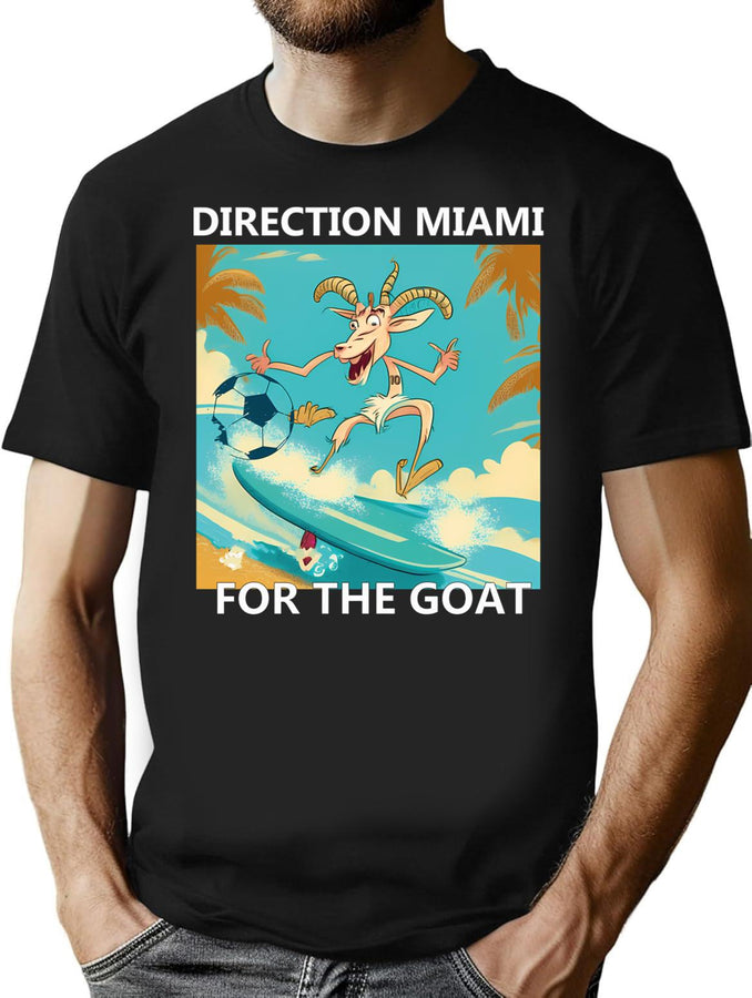 Goat Leo Mess Shirt Soccer Shirt Classic 90S Graphic Teeleo Miami Shirt Goat Shirtgoat Miami Unisex Vintage Bootleg Gift Retro Bootleg Graphic T-Shirt - Black