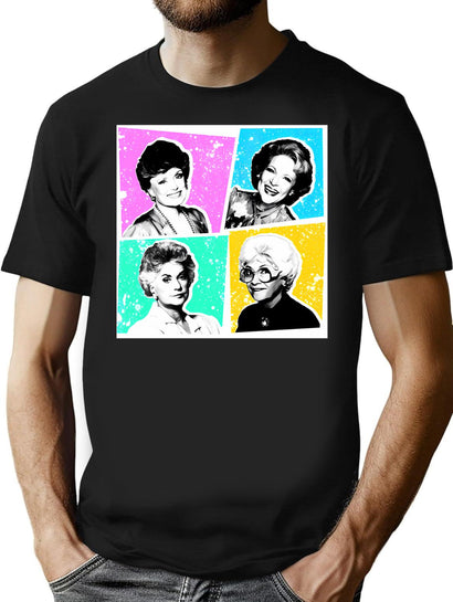 Gold.En Girls Pop T-Shirt for Men & Women, T-Shirts Graphic Tee - Black