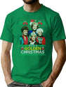 Golden Christmas T-Shirt for Men & Women, T-Shirts Graphic Tee - Green