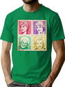 Golden Girls Postage Stamps Retro T-Shirt for Men & Women, T-Shirts Graphic Tee - Green