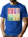 Golden Girls Postage Stamps Retro T-Shirt for Men & Women, T-Shirts Graphic Tee - Blue