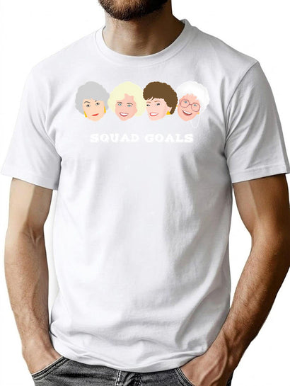 Golden Girls Squad Goals Thank You For Being A Friend T-Shirt for Men & Women, T-Shirts Graphic Tee - Black