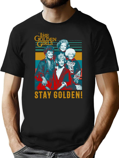 Golden Girls Vintage Gift For Fan T-Shirt for Men & Women, T-Shirts Graphic Tee - Black