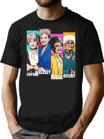 Golden Girls (11) T-Shirt for Men & Women, T-Shirts Graphic Tee - Black