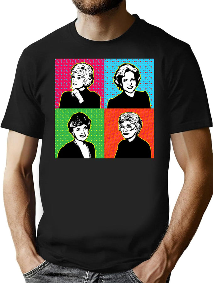 Golden Girls (3) T-Shirt for Men & Women, T-Shirts Graphic Tee - Black