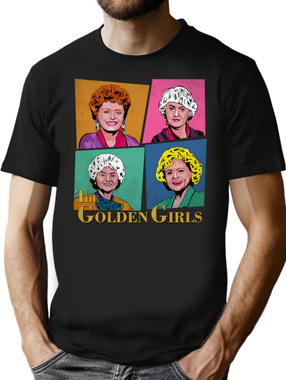 Golden Girls (5) T-Shirt for Men & Women, T-Shirts Graphic Tee - Black