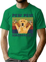 Golden Retriever Pew Pew Madafakas Funny Vintage Dog Gifts T-Shirt for Men & Women, T-Shirts Graphic Tee - Green