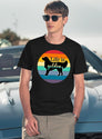 Golden Vintage Dog T-Shirt for Men & Women, T-Shirts Graphic Tee - Navy