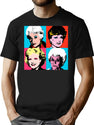 Golden Warhol Girls Vintage T-Shirt for Men & Women, T-Shirts Graphic Tee - Black
