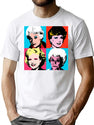 Golden Warhol Girls Vintage T-Shirt for Men & Women, T-Shirts Graphic Tee - White