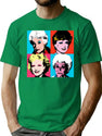 Golden Warhol Girls Vintage T-Shirt for Men & Women, T-Shirts Graphic Tee - Green