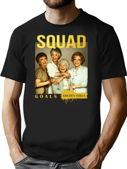 Golden Warhol Girls (3) T-Shirt for Men & Women, T-Shirts Graphic Tee - Black