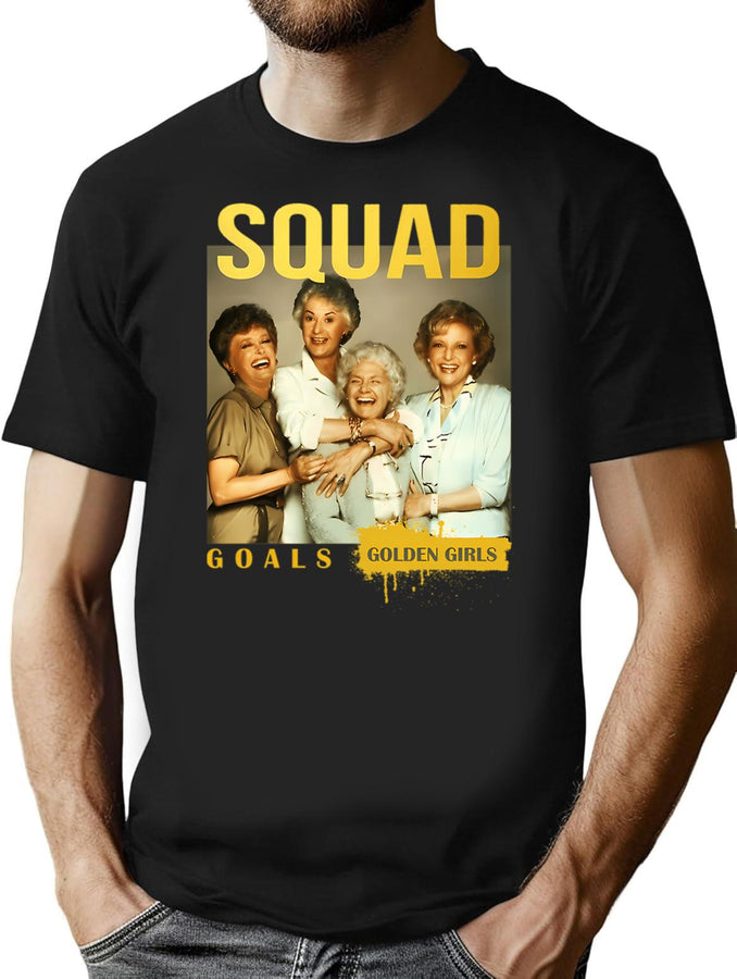 Golden Warhol Girls (6) T-Shirt for Men & Women, T-Shirts Graphic Tee - Black