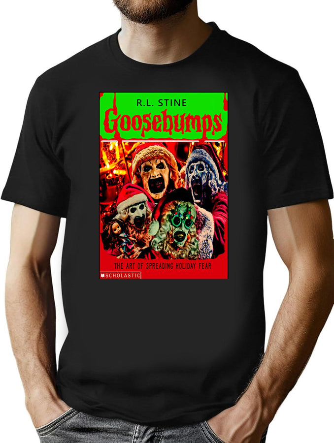 Goosebumps - The Art Of Christmas Fear. T-Shirt for Men & Women, T-Shirts Graphic Tee - Black