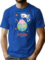 Graphic Ice Cream Funny Killer From Outer Space Retro T-Shirt for Men & Women, T-Shirts Graphic Tee - Blue