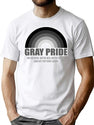 Gray Pride T-Shirt for Men & Women, T-Shirts Graphic Tee - White