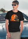 Great Vintage Witch And Moon Halloween T-Shirt for Men & Women, T-Shirts Graphic Tee - Navy