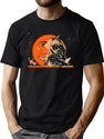 Great Vintage Witch And Moon Halloween T-Shirt for Men & Women, T-Shirts Graphic Tee - Green