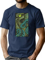 Green Cthulhu T-Shirt for Men & Women, T-Shirts Graphic Tee - Navy