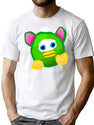 Green Hoody Pet (Furby Fakebootleg) Bootleg Graphic T-Shirt - White