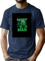 Green Man Vintage Bootleg Graphic T-Shirt - Navy