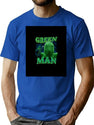 Green Man Vintage Bootleg Graphic T-Shirt - Blue
