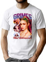 Grimes Vintage 90'S Bootleg Style Bootleg Graphic T-Shirt - White