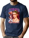 Grimes Vintage 90'S Bootleg Style Bootleg Graphic T-Shirt - Navy