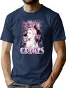 Grimes Vintage Bootleg Shirt Bootleg Graphic T-Shirt - Navy