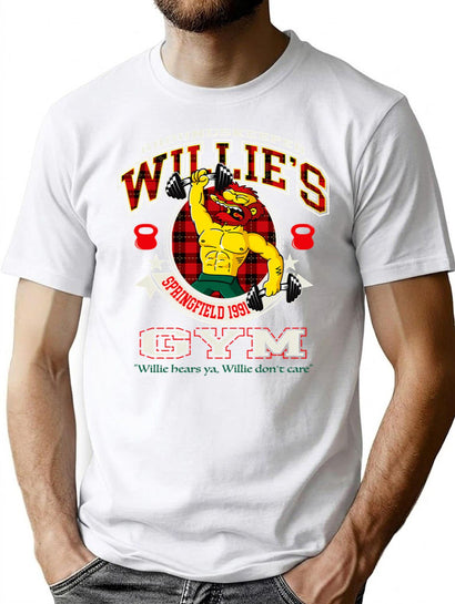 Groundskeeper Willie'S Gym T-Shirt for Men & Women, T-Shirts Graphic Tee - Black