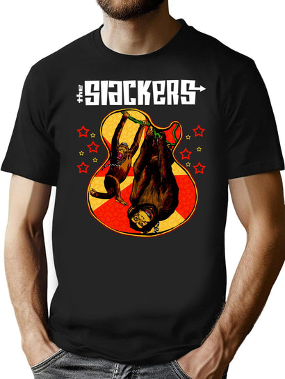 Guitar Monkey Man T-Shirt for Men & Women, T-Shirts Graphic Tee - Black