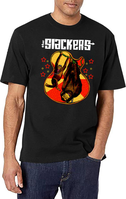 Guitar Monkey Man T-Shirt for Men & Women, T-Shirts Graphic Tee - Black