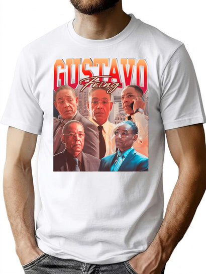 Gustavo Fring Vintage 90S Rap Style Gustavo Fring Bootleg Fan T-Shirt for Men & Women, T-Shirts Graphic Tee - Black