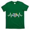 Heartbeat Autism Awareness Heart T-Shirt