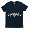 Heartbeat Autism Awareness Heart T-Shirt