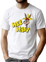 HEE Haw Wo Funny Premium Heavyweight Cotton T-Shirt - White