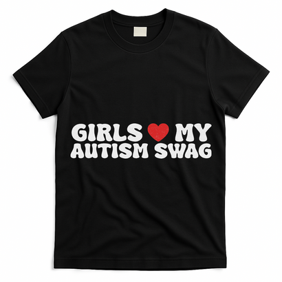 Heart My Autism Swag Funny Love My Autism Swag T-Shirt