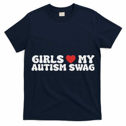Heart My Autism Swag Funny Love My Autism Swag T-Shirt