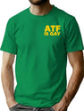 HTY AHS ATF is Gay Human Rights Equality Pride Pocket Print Premium Heavyweight Cotton T-Shirt - Green