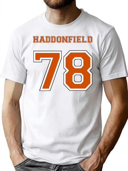Haddonfield Jersey - Halloween '78 T-Shirt for Men & Women, T-Shirts Graphic Tee - Black